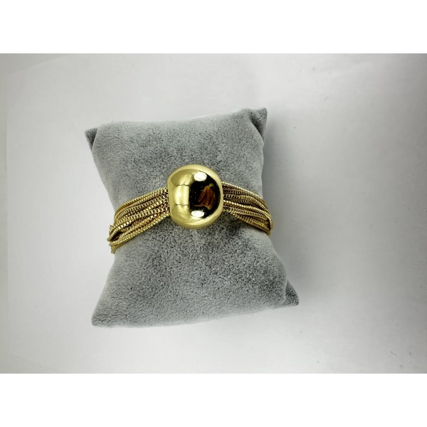 Gold Halkalı Top Bileklik 